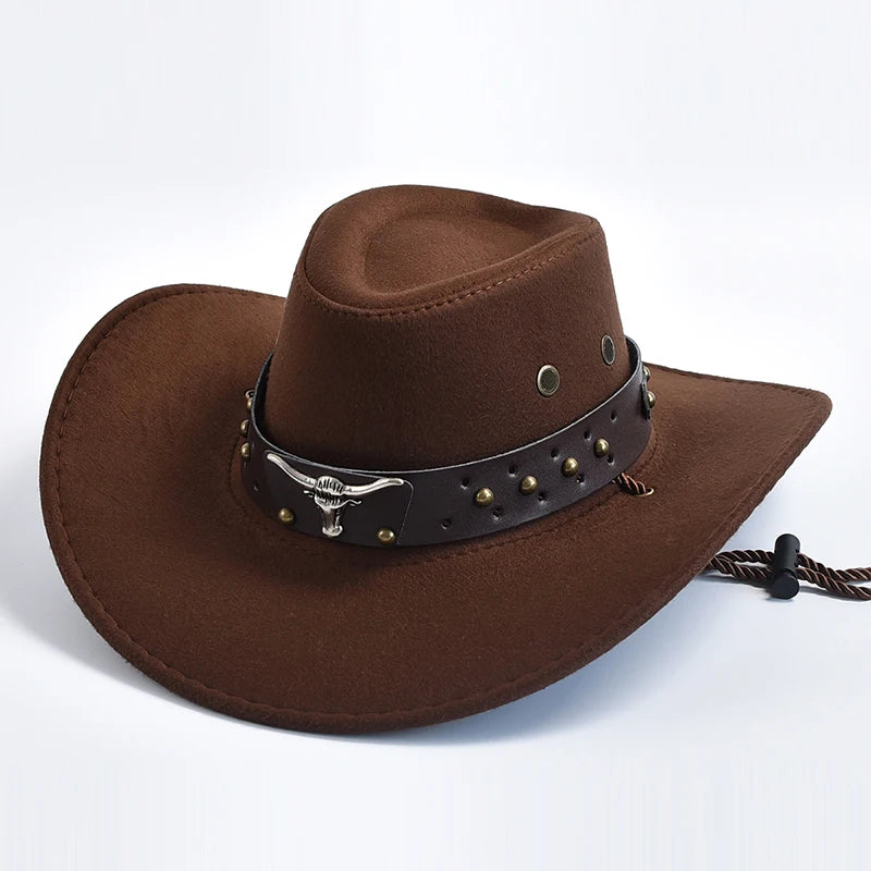 Chapeau western marron