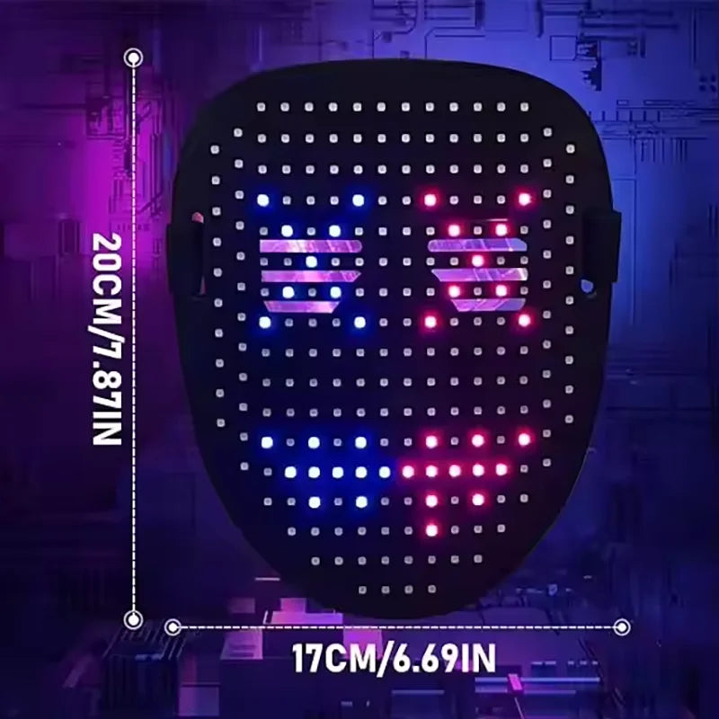 Masque LED porté en soirée